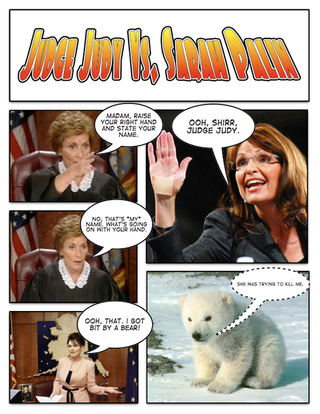 Illustration for article titled Comic Confrontations: Judge Judy Vs. Sarah Palin